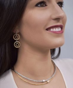 ALOR Carnation Cable Helix Diamond Necklace 08-26-S149-11