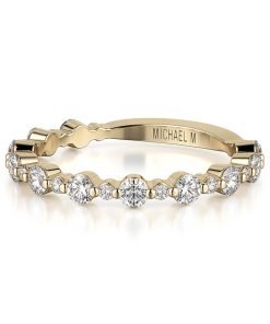 Michael M B323 Cluster Wedding Band