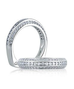 A.Jaffe MRS235 Three Row Wedding Band