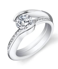 Tension Ring - Gelin Abaci tension bypass engagement ring TR-268A