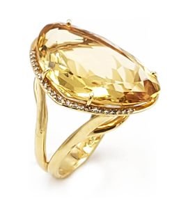 Designer Rings Clearance, Vianna Brasil Citrine Designer Ring Y1210CIT.R2