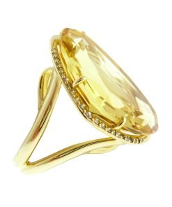 Vianna Brasil Citrine & Diamond Designer Ring Y1210CIT.R2 Clearance