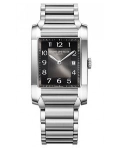 Baume and Mercier 10021 Hampton Rectangular Black Dial Ladies Watch