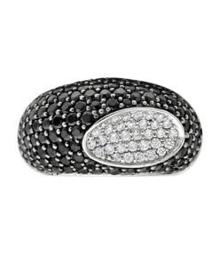 Roberto Coin Black Sapphire & Diamond Ring 888348AW70BD