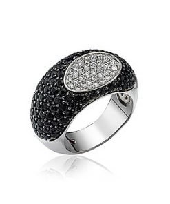 Roberto Coin Capri Plus Black Sapphire Diamond Ring 888348AW70BD