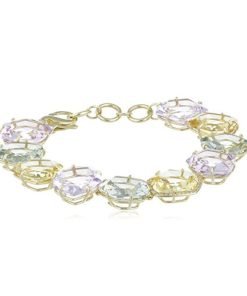 Vianna Brasil 18K Yellow Gold Citrine, Amethyst, Praziolit Bracelet Y0826AFP.B4