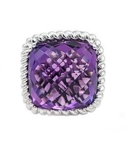 Amethyst and Diamond Ring