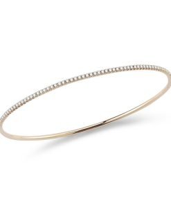 Roberto Coin 18K Rose Gold Diamond Oval Bangle Bracelet 000370AXBAX0