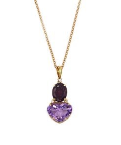 Vianna Brasil 18K Yellow Gold Rhodolite Pendant Necklace Y1210ARO.P1
