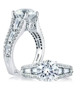 A.Jaffe Baguettes & Round Engagement Ring MES154/122