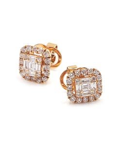 18K Rose Gold stud Earrings