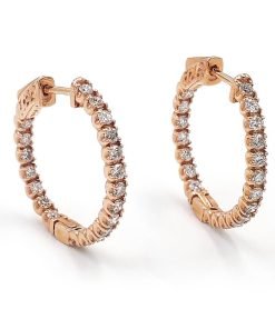 Diamond Hoop Earrings for Women