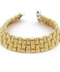 Roberto Coin woven yellow gold braceoet