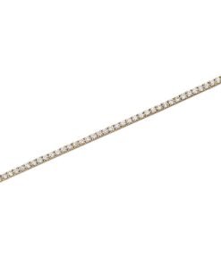 18K Yellow Gold Round Diamond Tennis Bracelet