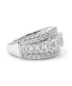 A.JAFFE 18K White Gold Anniversary Diamond Ring WRS1382-365
