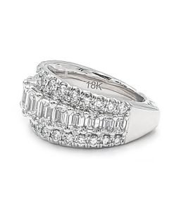 A.JAFFE 18K White Gold Anniversary Diamond Ring WRS1382/365