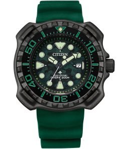 Citizen PROMASTER DIVE Green Dial Green Rubber Strap Men's Watch BN0228-06W