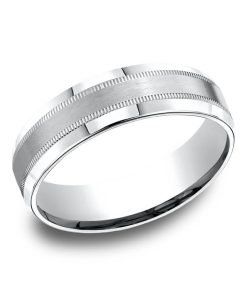 Men's White Gold Wedding Band CF6643814KW
