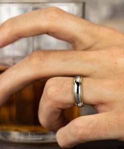 Two Tone Men's Wedding Band