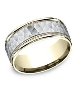 Two Tone Men's Wedding Band