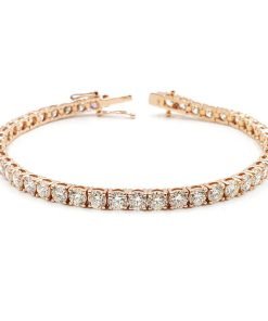14K Rose Gold Diamond Tennis Bracelet