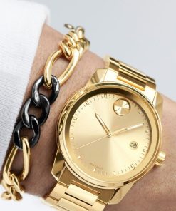 Movado BOLD Yellow Gold-tone Dial Men's Watch 3600735
