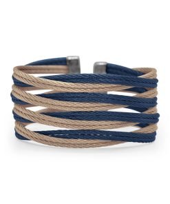 ALOR Blueberry & Carnation Cable Oversize Entwine Cuff 04-48-2001-00