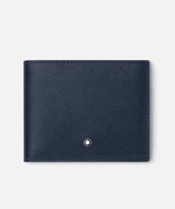 Montblanc Sartorial 6cc Blue Leather Wallet 128585