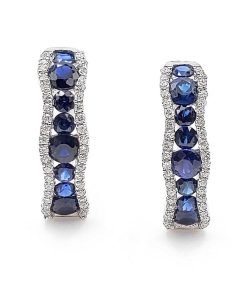 Diamond Sapphire Earrings