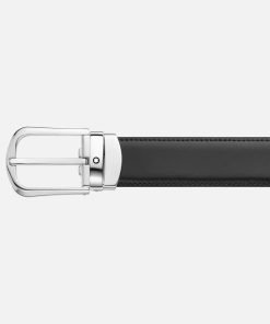 Montblanc Black / Brown 30 mm Reversible Leather Belt 114412