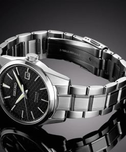 Seiko Presage Black Dial Stainless Steel Bracelet Men's Watch SPB203