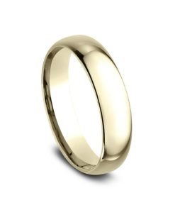 14K Yellow Gold Regular Dome Men's Wedding Band SLCF15014KY