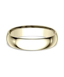 14K Yellow Gold Dome Comfort Fit Men's Band SLCF15014KY
