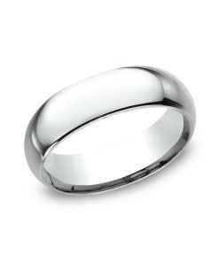 Benchmark 14K White Gold Dome Men's Wedding Band LCF17014KW