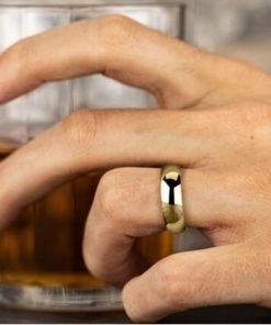 14K Yellow Gold 7MM Men's Wedding Band LCF17014KY