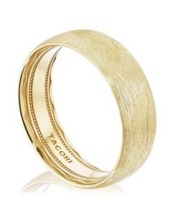 Tacori 18k yellow gold Classic Rounded Brushed Men's Band 138-7YB