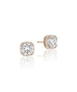 Tacori 18K Rose Gold Diamond Stud Earrings FE64365PK
