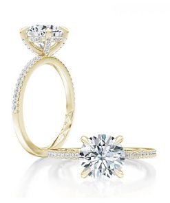 A.JAFFE 18K Yellow Gold Round Center Engagement Ring MECRD2569/121