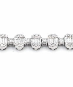 18k white gold women's diamond bracelet