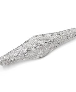 18K White Gold Diamond Pin / Brooch
