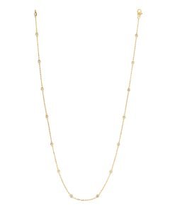 14K Yellow Gold Diamond Chain Necklace N4964Y3-18