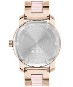 Movado BOLD Ceramic 36MM Pale Rose Gold-plated Women's Watch 3600799