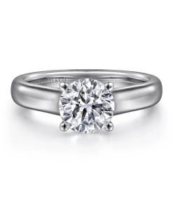 Gabriel 14K White Gold Solitaire Engagement Ring ER6602W4JJJ