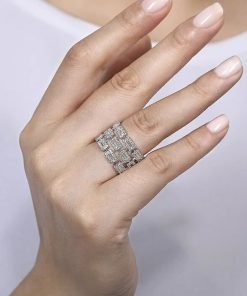 Gabriel Wide Band Diamond Ring LR51551W44JJ