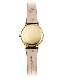 Raymond Weil Toccata Ladies Yellow Gold Black Leather Quartz Watch 5385-PC-00208