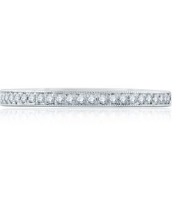 A.JAFFE Milgrain Edge Diamond Wedding Band MR2194Q/12