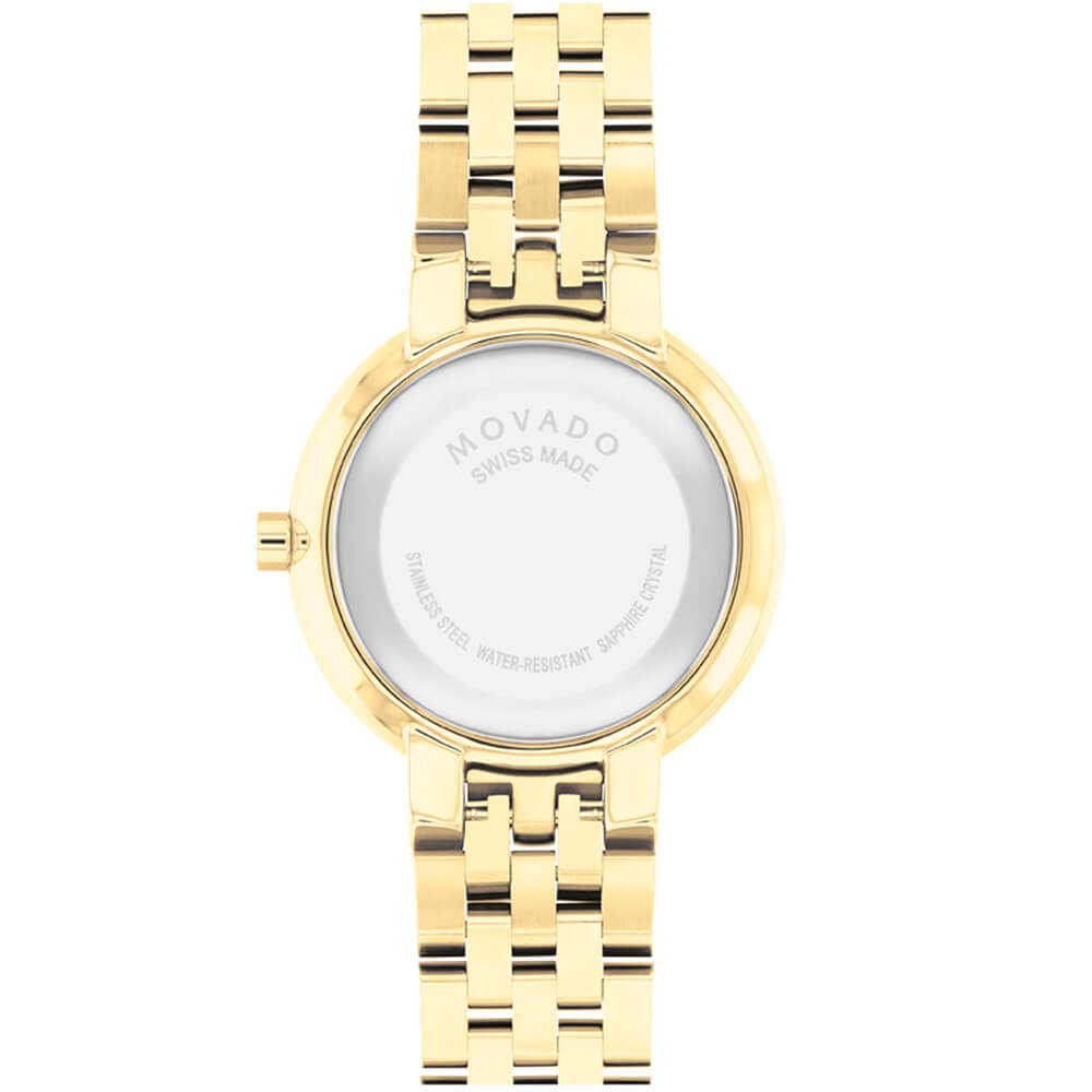 Movado Museum Classic Yellow Gold PVD Diamond Women's Watch 0607815