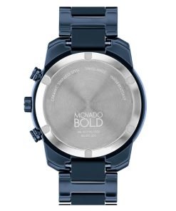 Movado BOLD Verso Blue Ceramic Watch 3601117