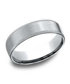 Benchmark 6mm Knurled Edge Satin Center Men's Wedding Band CF18674914KW