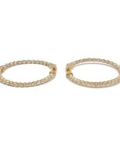 Diamond Hoop Earrings